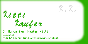 kitti kaufer business card